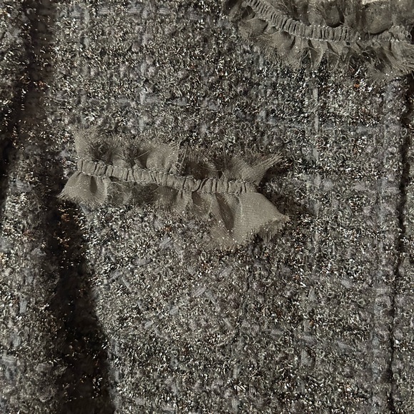 ALFANI WOOL BLEND BLACK METALLIC TWEED WOMEN’S JACKET/BLAZER SIZE 14 - Picture 10 of 10